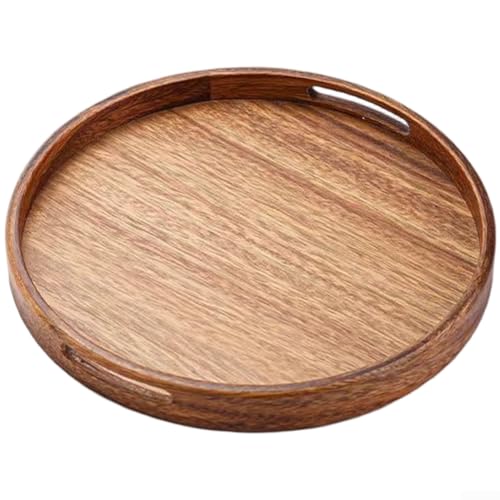 Bebykilemi Rechteckiges Serviertablett aus natürlichem Walnussholz mit binauralen Griffen, minimalistischer Stil, Holzplatte für Teesets, Kaffeekannen, Obst, Gebäck (B) von Bebykilemi