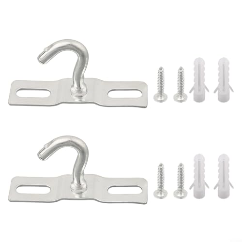 Bebykilemi Robuste Deckenhaken aus Edelstahl zum Aufhängen von Pflanzen und Laternen an Wänden oder Decken (70 x 1,5 cm) von Bebykilemi