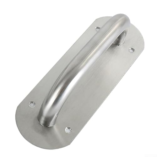 Bebykilemi Robuste Edelstahl-Türgriffe, 2 Stück, für Scheunentüren, Feuertüren, Garage, Schuppen – 20 cm, Griff in handelsüblicher Qualität (oval) von Bebykilemi