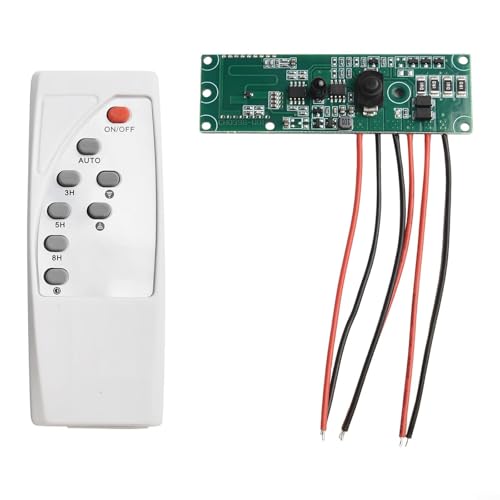 Bebykilemi Solarlicht-Steuerplatine mit Fernbedienung, 3,2 V/3,7 V Mikrowellen-Bewegungsmelder-PCB, Fiberglas, 5-10 m Reichweite, 15s Hellmodus, Weiß von Bebykilemi