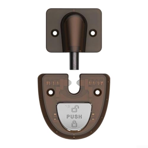 Bebykilemi Unsichtbarer Türstopper, winddicht, Anti-Kollisions-Türstopper für Badezimmer, Schlafzimmer, Zuhause, ABS-Material, leises mechanisches Design, kein Bohren erforderlich (Kaffeefarbe) von Bebykilemi