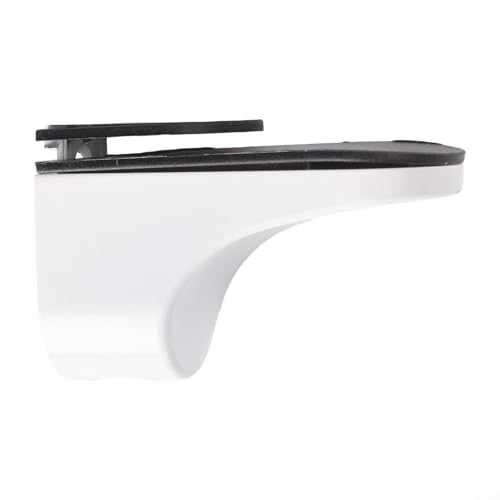 Bebykilemi Verstellbare Glas-Regalhalterungen, 4 Stück, Zinklegierung, Wandmontage, für 3–22 mm Glas- oder Holzregale, poliertes Chrom-Finish für stilvolle und Installation (weiß) von Bebykilemi