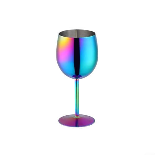 Bebykilemi Weinglas aus Edelstahl, 350 ml, für Cocktails und Getränke, für Partys und den Außenbereich (bunt) von Bebykilemi