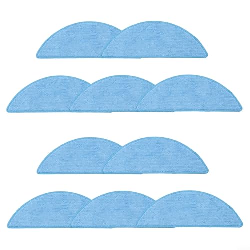 Bebykilemi Wischtuch-Ersatzset, kompatibel mit SilverCrest 3000A Roboter-Staubsauger, Mikrofaser-Wischpads, wiederverwendbare und waschbare Bodenreinigungspads, Vakuum-Mopp-Aufsatz (10 Stück) von Bebykilemi