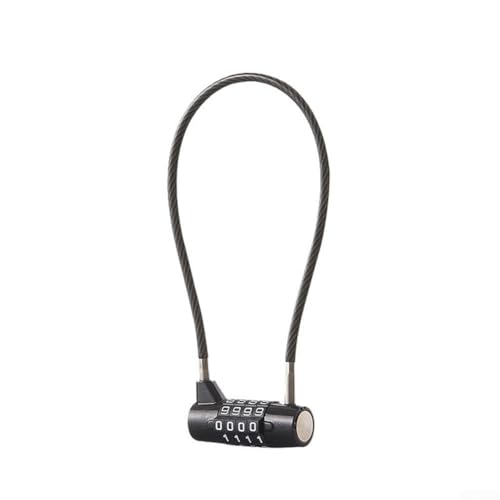 Bebykilemi Zahlenkabel-Vorhängeschloss mit weichem Stahldraht, 4-stelliger Code, Körper aus Zinklegierung, 380 mm flexibles PVC-beschichtetes Kabel, schlüsselloses Sicherheitsschloss für Schrank Bebykilemi Zahlenkabel-Vorhängeschloss mit weichem Stahldraht, 4-stelliger Code, Körper aus Zinklegierung, 380 mm flexibles PVC-beschichtetes Kabel, schlüsselloses Sicherheitsschloss für Schrank von Bebykilemi