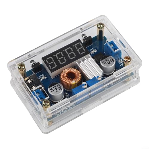 DC-DC Step Down Converter Buck-Modul 5-36V auf 1,25-32V 5A Spannungsregler mit Gehäuse Digitalanzeige USB-Anschluss für Auto Wohnmobil Batteriespannung Pow von Bebykilemi