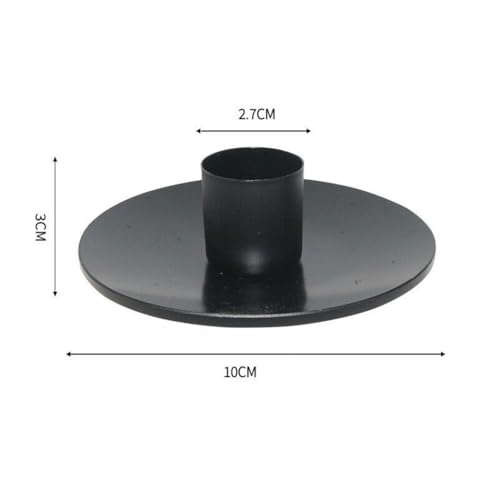Dekorativer Metall-Kandelaber für Hochzeiten, Partys und Zuhause, Tisch-Kerzenhalter (groß, schwarz) von Bebykilemi