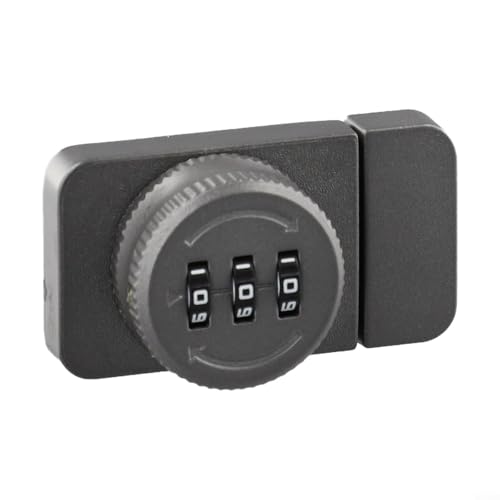 Digitales schlüsselloses Zahlenschloss, 3-stelliges Passwort-Display, Zinklegierung, Schranktür-Hardware für Glastüren, Schiebetüren, Vitrinen (Grau) von Bebykilemi