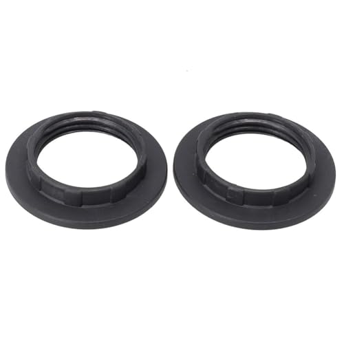 Für 2 Stück Lampenschirm-Halsband-Ring-Adapter für E14/E, für 27 Glühbirnen, einfache Installation (E14 schwarz) von Bebykilemi
