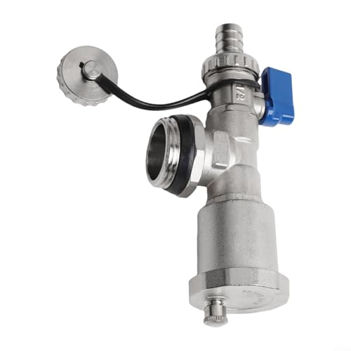 Heizsystem G1 DN25 Messing Verteiler mit Schnellablasshähnen und automatischem Entlüfter für einfache Handhabung (Blau) von Bebykilemi