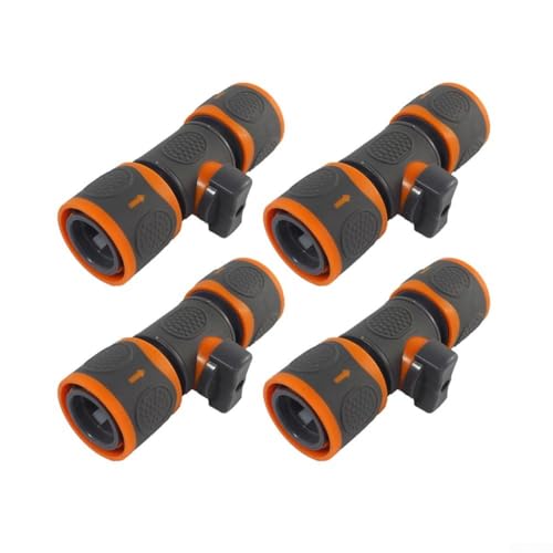 Inline-Absperrventil für Gartenschlauch, Anschlussadapter mit Durchflusskontrollschalter zur Bewässerung von Pflanzen und Rasenpflege, Orangegrau Inline-Absperrventil für Gartenschlauch, Anschlussadapter mit Durchflusskontrollschalter zur Bewässerung von Pflanzen und Rasenpflege, Orangegrau von Bebykilemi