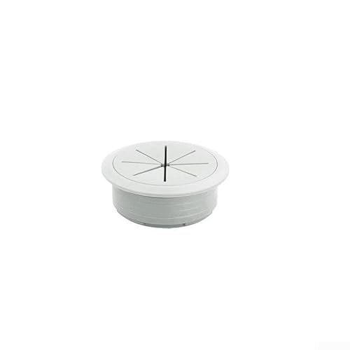 Kabellochabdeckung für Schreibtisch, Tisch, Drahtmanagement-Tülle, ABS-Kunststoff, Gummi, mehrfarbige Optionen, Computer, Büro, Möbel, Hardware-Zubehör (grau-weiß), 80 mm von Bebykilemi