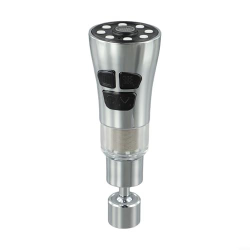 Küchenarmatur Sprühkopf Extender 3 in 1 Wasserhahn Aufsatz mit 360° schwenkbarem Auslauf, herausziehbarer Küchenspüle Wasserhahn Sprüher zum Spülen von Geschirr, ABS-Konstruktion (Silber) von Bebykilemi