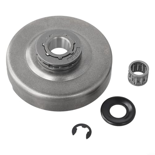 Kupplungstrommel Ritzel 3/8 Felgenscheibe Kit kompatibel mit 365 362 371 372 XP Kettensägenteile Ersatzlager E-Clip Montage Hohe Haltbarkeit Einfache Installation Professionelles Kettensägenzubehör von Bebykilemi