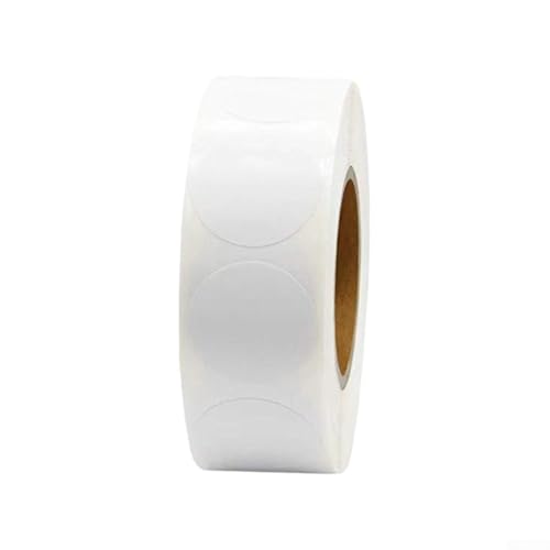 Leere Gewürzglas-Etiketten, 500 Stück, Kreidetafel-Aufkleber, Rolle, runde Tafel, Küche, Aufbewahrung, Organisationsetiketten für Speisekammer, Lebensmittelbehälter, Ausweis, DIY (weiß) von Bebykilemi