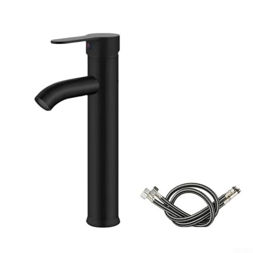 Moderne Waschbecken-Mischbatterie für Badezimmer, Einhebel-Waschtischarmatur mit 60 cm Schläuchen, Edelstahl, modernes Design, heißes und kaltes Wasser, oberhalb der Thekenmontage, silberfarben Moderne Waschbecken-Mischbatterie für Badezimmer, Einhebel-Waschtischarmatur mit 60 cm Schläuchen, Edelstahl, modernes Design, heißes und kaltes Wasser, oberhalb der Thekenmontage, silberfarben von Bebykilemi