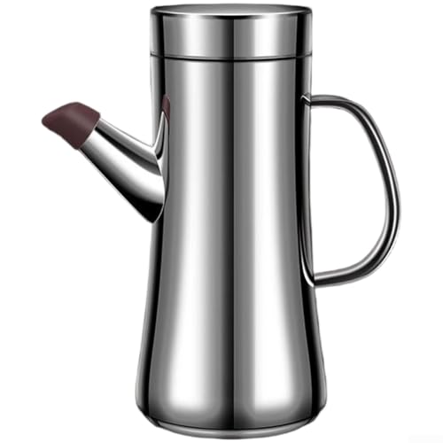 Ölspender aus Edelstahl 304 mit ergonomischem Griff und Adlerauslauf, große Flasche mit 600 ml - 1300 ml Fassungsvermögen, für Küche Ölspender aus Edelstahl 304 mit ergonomischem Griff und Adlerauslauf, große Flasche mit 600 ml - 1300 ml Fassungsvermögen, für Küche von Bebykilemi