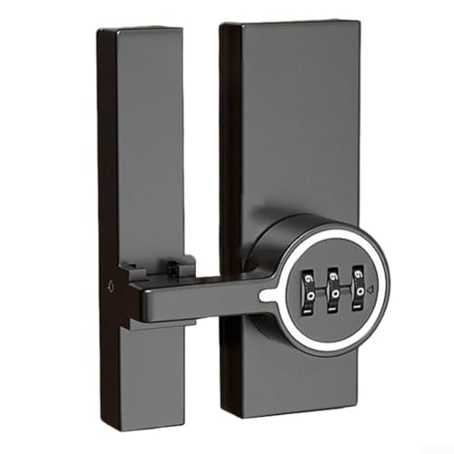 Passwort-Türschloss aus Zinklegierung mit leuchtender 3-stelliger Kombination, Sicherheitstürschnalle für Zimmer, Weinschrank und Glastüren, Bohren oder Installieren (leuchtend) von Bebykilemi
