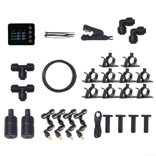 Rainforest Automatisches Nebel-Timing-Sprühsystem-Kit mit Doppelpumpensteuerung für Reptilien-Terrarium-Luftbefeuchter Zimmerpflanzen, anpassbares Timing, selbstansaugende Pumpe von Bebykilemi
