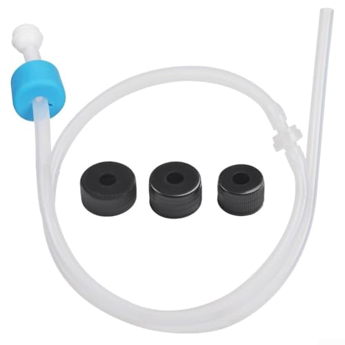 Seifenspender-Verlängerungsschlauch-Set, 1 m, Silikonschlauch mit 3 Flaschenabdeckungen, Anti-Auslauf-Rückschlagventil für Küchenspüle, Untertischinstallation von Bebykilemi