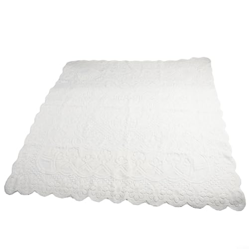 Spitzen-Tischdecke, perfekt geeignet für besondere Anlässe wie Brautpartys oder Geburtstagsfeiern (90 x 90 cm) von Bebykilemi