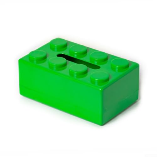 Stabile Taschentuchbox mit Baustein, praktisch für die Wandmontage oder den Schreibtisch, perfekt für die Organisation von Taschentüchern zu Hause oder im Büro (grün) von Bebykilemi