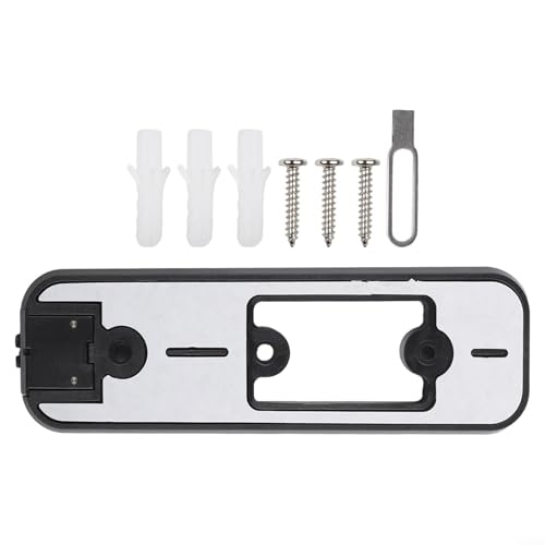 Türklingel-Rückplatte Ersatz mit 3 Löchern für Blink Video Türklingel – schwarzes ABS wetterbeständige Rückplatte Montagezubehör für sichere Installation von Bebykilemi