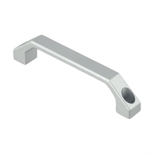 U-förmiger Schranktürgriff aus Aluminiumlegierung für Küchenschränke, Kleiderschrank, Möbel, für Fenster, Garagen- oder Scheunentore, modernes glattes Griff-Design, Schwarz oder Silber (130 mm) von Bebykilemi