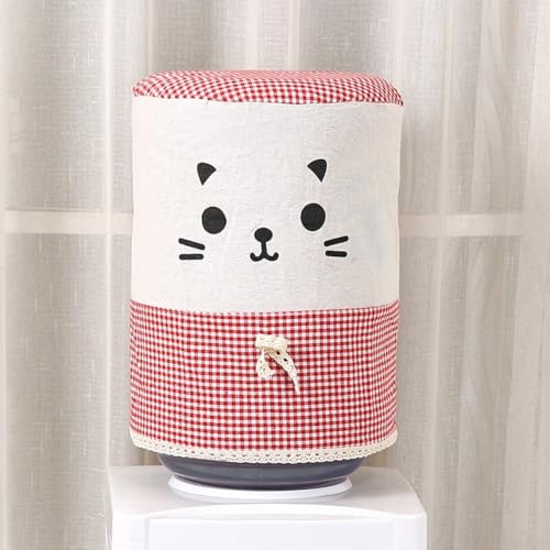 Wasserspender-Staubschutz, Baumwoll-Leinen-Stoff, Schutzabdeckung für Heiß- und Kaltwasserspender, Flaschen, Küche, Zuhause, Büro, Dekoration (rot) von Bebykilemi