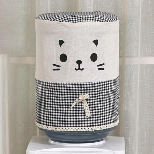 Wasserspender-Staubschutz, Baumwoll-Leinen-Stoff, Schutzabdeckung für Heiß- und Kaltwasserspender, Flaschen, Küche, Zuhause, Büro, Dekoration (schwarz) von Bebykilemi