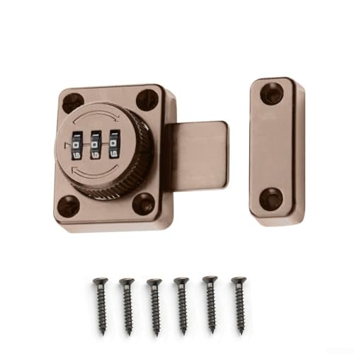 Wetterbeständiges Schieberiegelschloss für Tore und Garagen Keyless Convenience (Rotbronze) von Bebykilemi