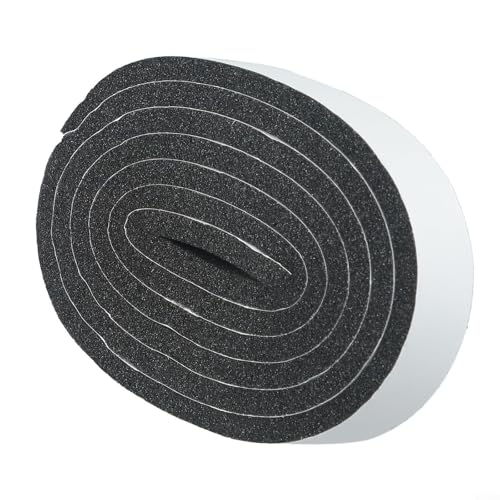 Zuschneidbar auf Flügeldichtungsschwammstreifen, perfekt für jeden Türtyp oder jede Größe (schwarz, 3 cm, 1 Rolle) von Bebykilemi