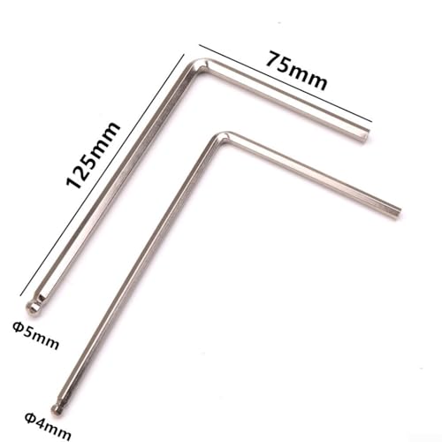 Zwei-Wege-Halsstab-Werkzeug für Akustikgitarren, Karbonstahl-Konstruktion, 4 mm/5 mm (4 mm + 5 mm) von Bebykilemi
