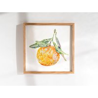 Orange Clementine Print - Aquarell Food Illustration Gedruckt Mit Öko-Tinten Auf Nachhaltig Produziertem Papier von BeccaBoyceStudio