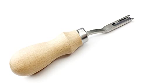 Becho French Edge Skiving Tool 0,23 Zoll Wide Mouth Leather Beveler Tool Leather Edge Trimmer mit Holzgriff zum Nähen und Schnüren Linien Becho French Edge Skiving Tool 0,23 Zoll Wide Mouth Leather Beveler Tool Leather Edge Trimmer mit Holzgriff zum Nähen und Schnüren Linien von Becho