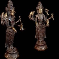 Bronze Trimurthy Sechs Arme, Hindu Gott, Brahma Vishnu Shiva Home Decor von Becikbecikartshop