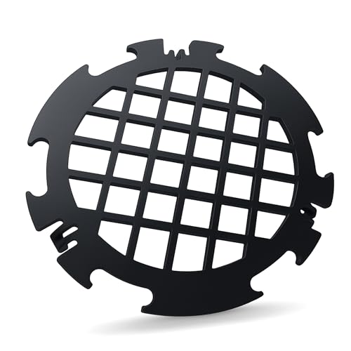 Becker Design® Grillrost & Grilleinsatz für Feuerplatte ⌀ 20cm (MADE IN EUROPE) Schwarz - Grillaufsatz Feuertonne & Kugelgrill (rund) legierter Stahl mit Feuerloch (Zubehör) Grill Plancha 6mm Stärke von Becker Design
