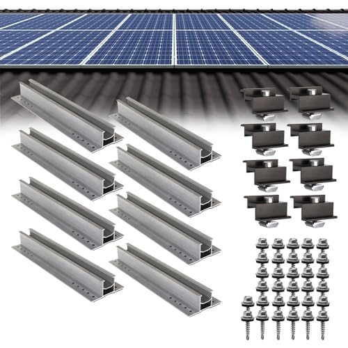 Becker Tech Photovoltaik Trapezblechdach Montageset für 2 Module | Privatkunden Steuersatz 0% | Befestigung Trapezblech Solarmodul Halterung PV Montagesystem Aluminium, Modulanordnung:Vertikal Becker Tech Photovoltaik Trapezblechdach Montageset für 2 Module | Privatkunden Steuersatz 0% | Befestigung Trapezblech Solarmodul Halterung PV Montagesystem Aluminium, Modulanordnung:Vertikal von Becker Tech
