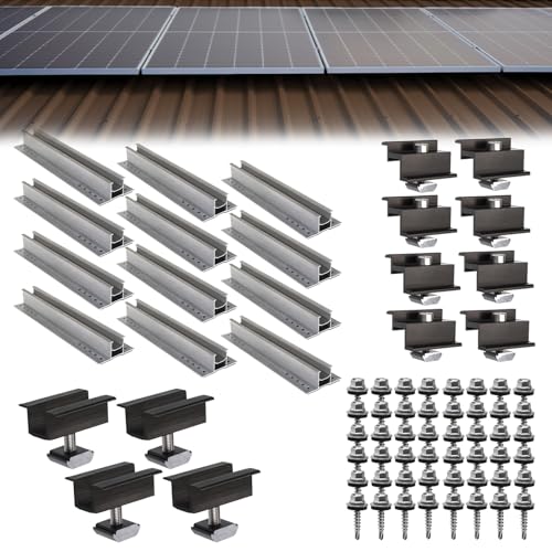 Becker Tech Photovoltaik Trapezblechdach Montageset für 4 Module | Privatkunden Steuersatz 0% | Befestigung Trapezblech Solarmodul Halterung PV Montagesystem Aluminium, Modulanordnung:Vertikal Becker Tech Photovoltaik Trapezblechdach Montageset für 4 Module | Privatkunden Steuersatz 0% | Befestigung Trapezblech Solarmodul Halterung PV Montagesystem Aluminium, Modulanordnung:Vertikal von Becker Tech