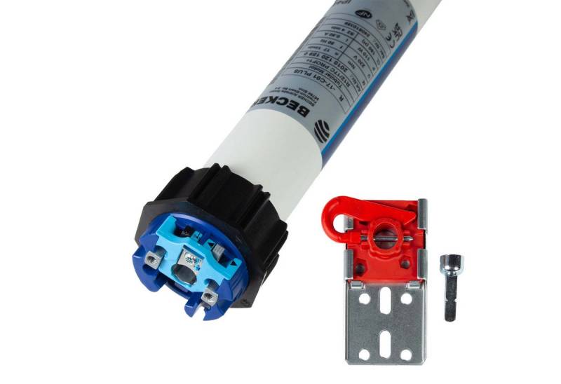 Becker Rollladenmotor C01 PLUS Funk Rohrmotor inkl. Adapterset SW60 Universalmotorlager von Becker