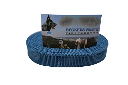 Beckers Beste Tiernahrung Nylonleine Ohne Schlaufe Nylon | Nylon Hundeleine | Nylon Arbeitsleine | Führleine | Trainingsleine | Signal Farben | Langlebig und Sehr Robust (2 m, Rauchblau) von Beckers Beste Tiernahrung