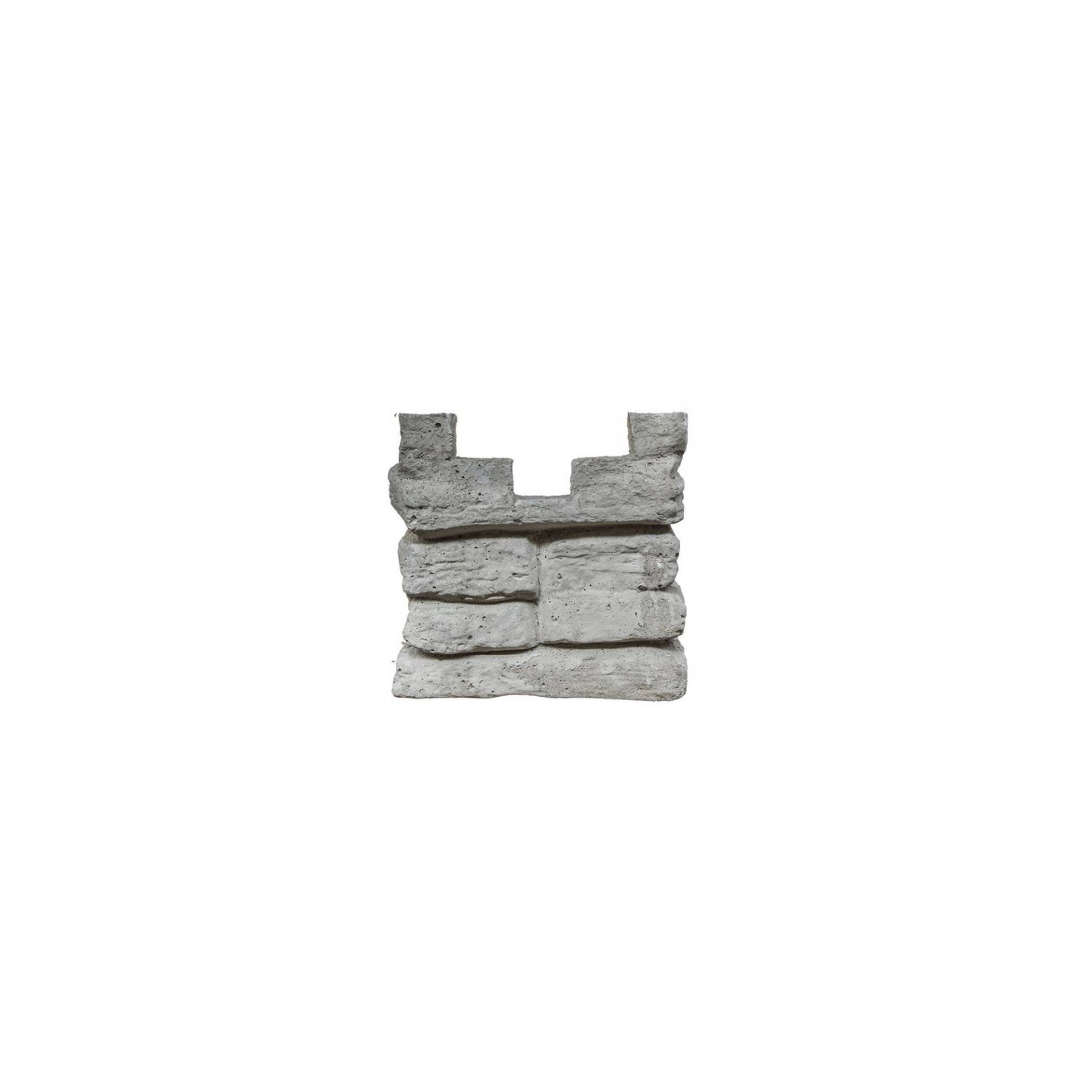 Beckers Betonzaun Anfangspfostenkappe 'Mediterran Nostalgie' 20 x 20 x 10 cm grau von Beckers Betonzaun