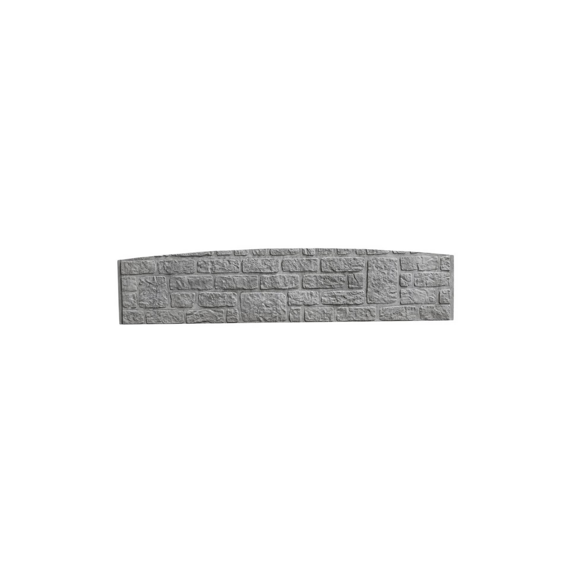 Beckers Betonzaun Betonzaunbogenplatte 'Standard Romania' 200 x 45 x 3,5 cm grau von Beckers Betonzaun