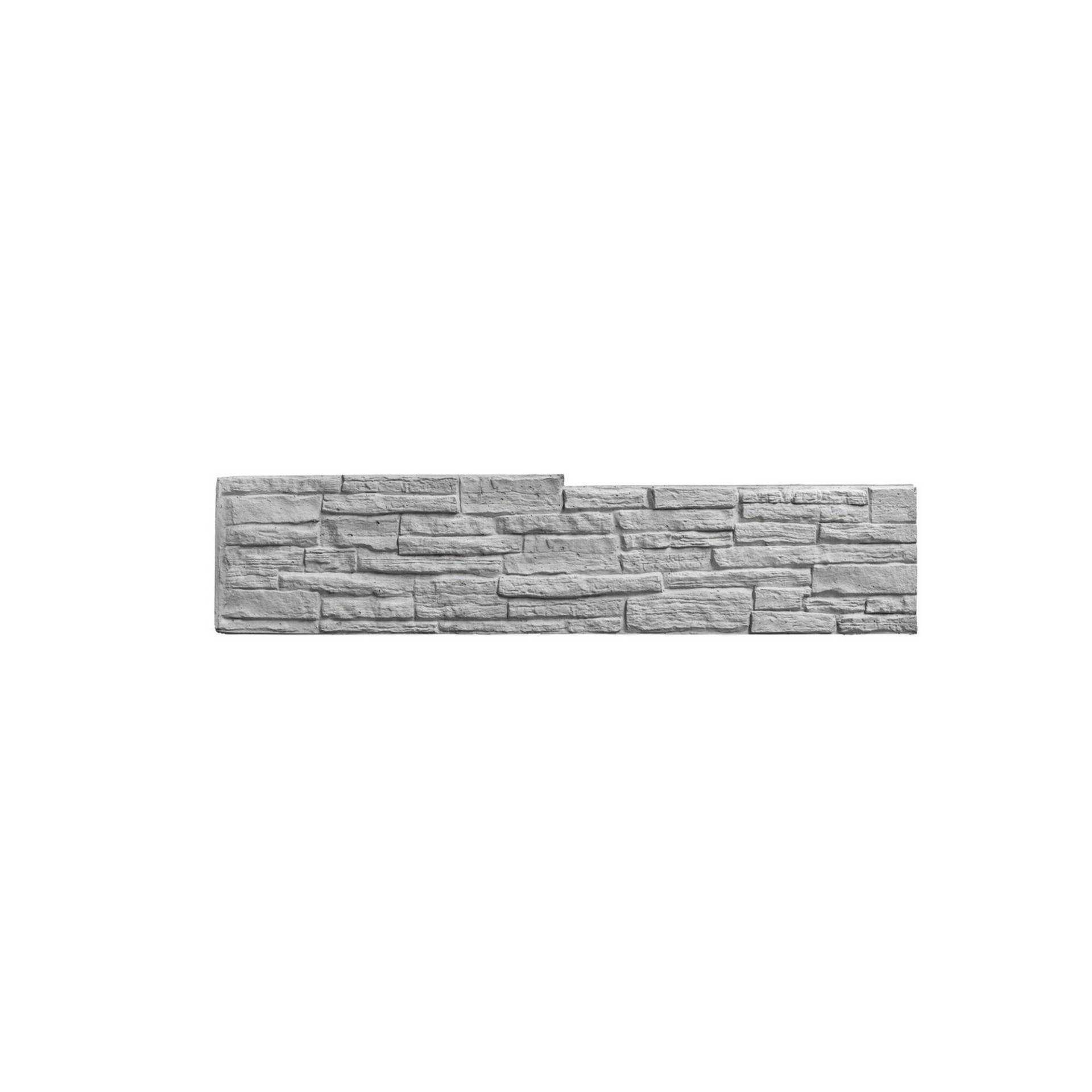 Beckers Betonzaun Betonzaunplatte 'Mediterran Nostalgie' Beton/Stahl grau 144 x 30 x 4 cm von Beckers Betonzaun