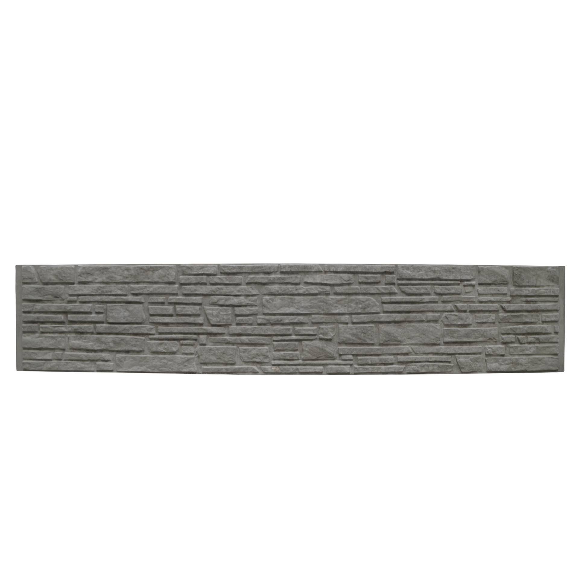 Beckers Betonzaun Betonzaunplatte 'Standard Montana' Beton/Stahl grau 200 x 38,5 x 3,5 cm von Beckers Betonzaun