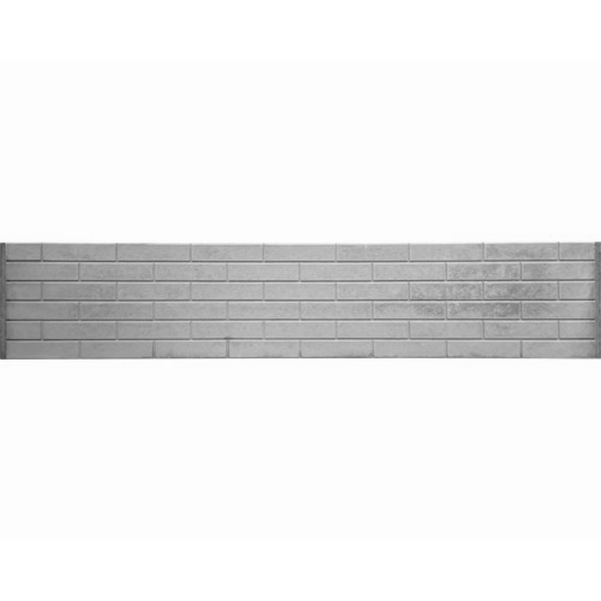 Beckers Betonzaun Betonzaunplatte 'Standard Stein Glatt' 200 x 38,5 x 3,5 cm grau von Beckers Betonzaun