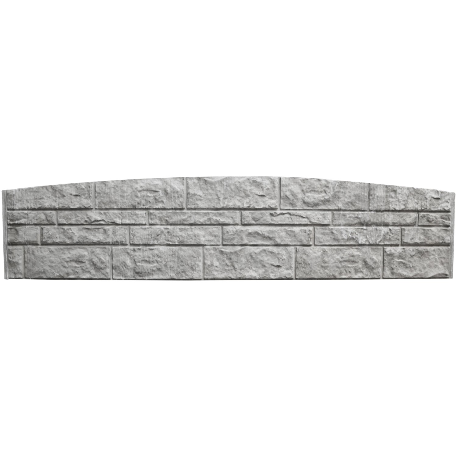 Betonzaun-Bogenplatte Fels 200 cm x 45 cm x 3 cm von Beckers Betonzaun