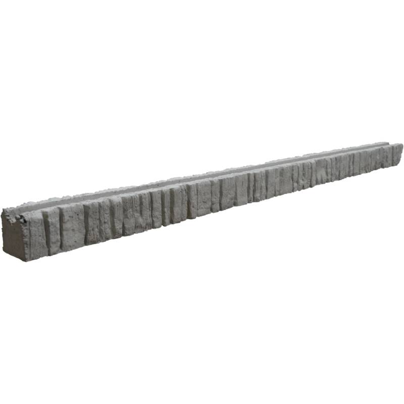 Betonzaun Mediterran Anfangspfosten 305 x 12 x 12,5 cm Nostalgie von Beckers Betonzaun