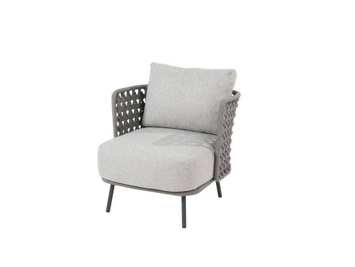 4Seasons Palacio Living Sessel Rope silbergrau inkl. 2 Kissen von Beckhuis Living