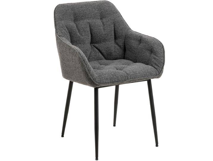 Actona Brooke Esszimmerstuhl mit Armlehne Stahl/Monza Stoff von Beckhuis Living